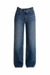 Asimetrik Bel Wide Leg Jean