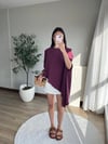 Asimetrik Kesim Vatkalı Bluz Bordo