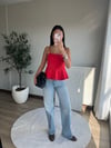 Askılı Bluz Kırmızı