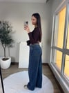 Belden Katlama Detaylı Leoparlı Jean