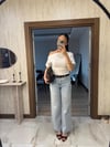 Bir Omzu Düşük Basic Tişört