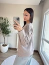 Bisiklet Yaka Yumuşak Dokulu Kazak Taş Rengi