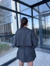 Cape Detaylı Kemerli Trençkot Antrasit