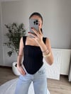 Dantel Detaylı Korse Bluz Siyah
