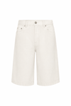 Ekru Bermuda Jean Şort