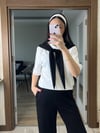 Fular Detaylı Modal Kumaş Takım Siyah