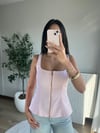Gold Fermuar Detaylı Bluz Pembe