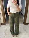 Haki Cep Detaylı Kargo Jean Pantolon