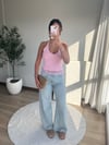 Halter Yaka Dantel Detaylı Bluz Pembe