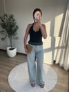 Halter Yaka Dantel Detaylı Bluz Siyah