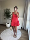 Halter Yaka Mini Elbise Kırmızı