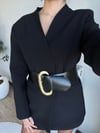 Kemer Detaylı Blazer Ceket Siyah