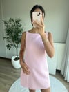 Keten Mini Elbise Pembe