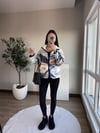 Kış Temalı Mavi Peluş Ceket