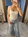 Kolsuz Açık Yaka Bodysuit Ekru