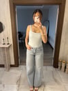 Kolsuz Açık Yaka Bodysuit Mavi