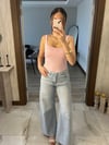 Kolsuz Açık Yaka Bodysuit Pembe