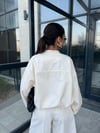 Krem Kruvaze Bomber Ceket