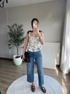 Saten İp Detaylı Nakışlı Korse Bluz