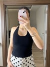 Sırt Dekolteli Halter Yaka Bluz Siyah