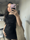 Siyah Sırt Detaylı Parıltılı Payet Örme Bluz