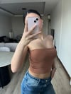 Straplez Basic Crop Top Caramel