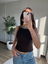 Taş Detaylı Fit Bluz Kahverengi