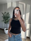 Taş Detaylı Fit Bluz Siyah