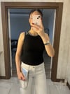 Taş Detaylı Fit Bluz Siyah