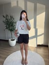 Tencel Kumaş Lastik Bel Şort Kahverengi