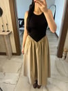 Üstü Jarse Poplin Elbise Camel