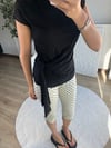 Yandan Bağlama Detaylı Bluz Siyah