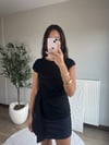 Yandan Bağlama Detaylı Bluz Siyah