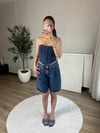 Yüksek Bel Denim Şort