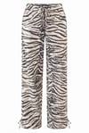Zebra Desen Paçası Bağlama Detaylı Pantolon