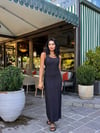 Askılı Fitilli Maxi Elbise - NSA-000864-004 (pembe) - Si̇yah 2