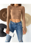Kadın Bolero Crop Bluz Zyn-58319 - LACİVERT
