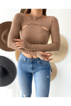 Kadın Bolero Crop Bluz Zyn-58319 - LACİVERT
