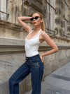 Kadın Dantel Detaylı Bodysuit - Beyaz