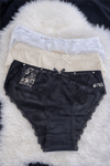 Kadın Dantelli Pamuklu Bikini Külot 3’lü Set NSA-58058 - Çok Renkli