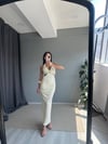 Kadın Deniz Yıldızı Aksesuar Detaylı  Elbise - Açık Krem