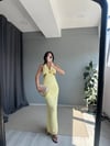 Kadın Deniz Yıldızı Aksesuar Detaylı  Elbise - Sarı
