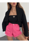 Kadın Oversize Bolero Denim Ceket Zyn-58393 - Siyah