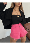 Kadın Oversize Bolero Denim Ceket Zyn-58393 - Siyah