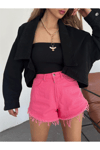 Kadın Oversize Bolero Denim Ceket Zyn-58393 - Siyah