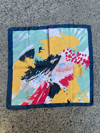 Kadın Renkli Desenli Fular Bandana - Sarı, Mavi, Kırmızı, Yeşil