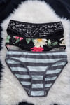 Kadın Soft Dokulu Desenli Bikini Külot 3’lü Set NSA-58056 - Çok Renkli