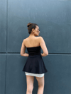 Kadın Straplez Peplum Kesim Şık Bluz - Si̇yah 2