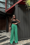 Kadın Transparan Fitilli Baret Crop Bluz Zyn-58420 - Siyah