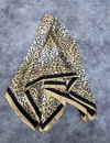 Leopar Desenli Şal - Kahverengi, Siyah